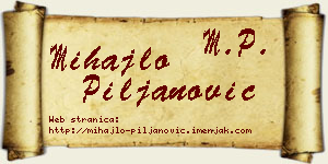 Mihajlo Piljanović vizit kartica